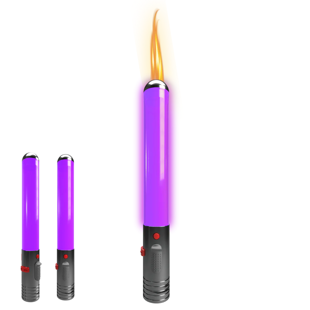 Saber Shaped Kitchen Torch with Glowing Lights and Adjustable Flame - Image 6
